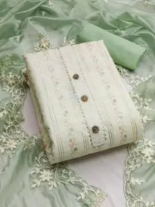 Ishin Embroidered Pure Cotton Unstitched Dress Material