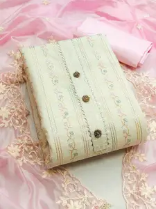 Ishin Embroidered Pure Cotton Unstitched Dress Material