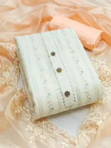 Ishin Embroidered Pure Cotton Unstitched Dress Material