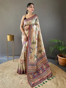 LeeliPeeri Designer Ethnic Motifs Silk Blend Chanderi Saree