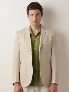 SELECTED Cuban Collar Pintucks Casual Shirt