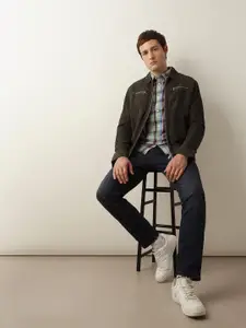 SELECTED Tartan Checked Cotton Casual Shirt