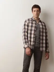 SELECTED Tartan Checked Cotton Casual Shirt