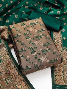 Ishin Floral Woven Design Unstitched Dress Material