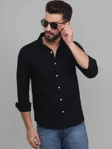 TRYBUY.IN Original Spread Collar Long Sleeves Cotton Linen Casual Shirt
