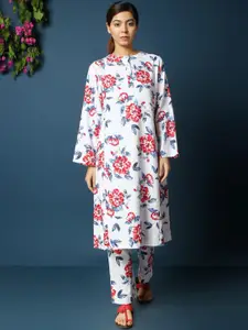 VASSTRAM Mehak Printed Pure Cotton Top With Trousers Co-Ords