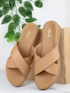 Inc 5 Textured Open Toe Comfort Heels