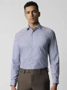 Van Heusen Slim Fit Checked Spread Collar Formal Shirt