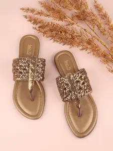 Inc 5 Embellished T-Strap Flats