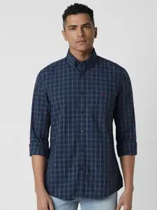 Van Heusen Sport Slim Fit Checked Button-Down Collar Casual Shirt