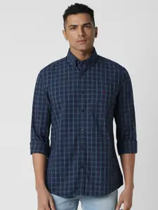 Van Heusen Sport Slim Fit Opaque Checked Pure Cotton Casual Shirt
