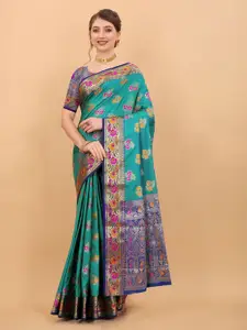 KALINI Ethnic Motifs Zari Pure Silk Banarasi Saree