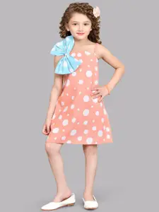 Pink Chick Polka Dot Print A-Line Dress