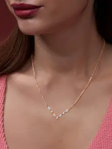 MINUTIAE Gold-Plated Stones-Studded Necklace