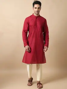 FILORI STUDIO Chikankari Pure Cotton Straight Kurta