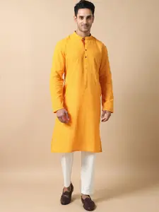 FILORI STUDIO Solid Pure Cotton Long Kurta