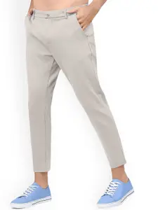Fashion FRICKS Men Mid-Rise Lycra Plain Regular Trousers Trousers