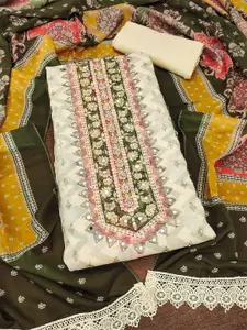 Ishin Printed Organza Unstitched Dress Material