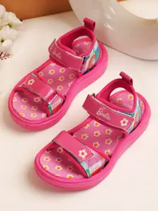 Kids Ville Girls Barbie Printed Velcro Closure Sports Sandals