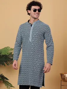 Anouk Geometric Printed Empire Straight  Kurta