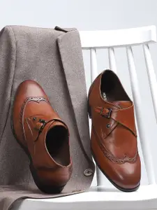 Monte Carlo Men Textured Formal Monk Shoes