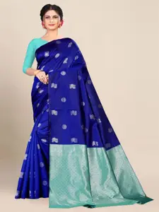 BerMondsey Woven Design Zari Silk Blend Banarasi Saree