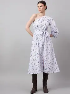 Roadster Georgette Floral Below Knee A Line Dress