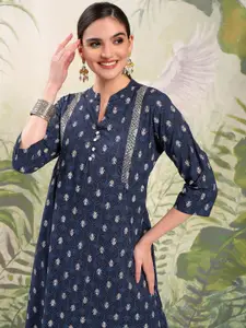 Vishudh Ethnic Motifs Printed Cotton A-Line Kurta