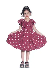 BAESD Girls Floral Printed Fit & Flare Dress