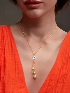 MINUTIAE Brass Gold-Plated Necklace