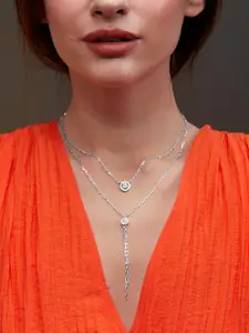 MINUTIAE Brass Silver-Plated Necklace