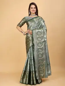 K 5 Fashion Woven Design Zari Tissue Saree