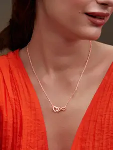 MINUTIAE Brass Rose Gold-Plated Necklace