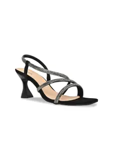 Rocia Embellished Open Toe Block Heels