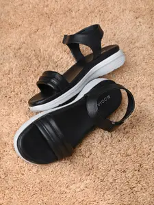 Rocia Backstrap Open Toe Flats