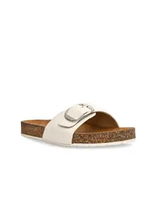 Rocia Open Toe Flats with Buckles