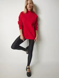 Happiness istanbul Round Neck Long Sleeves Cotton Sweatshirt