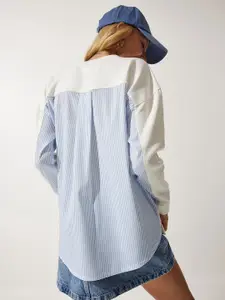 Happiness istanbul Striped Round Neck Long Sleeves Sweatshirt