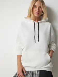 Happiness istanbul Hooded Long Sleeves Cotton Sweatshirt