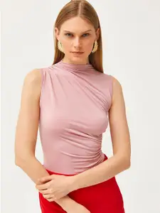 Olalook High Neck Sleeveless Solid Top