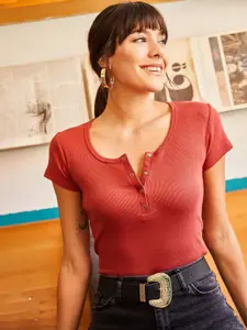 Olalook Round Neck Short Sleeves Top