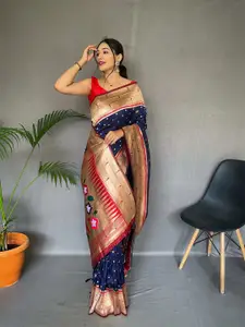 DEVATITHI Woven Design Zari  Paithani Saree