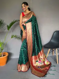 DEVATITHI Ethnic Motifs  Woven Design  Paithani Saree