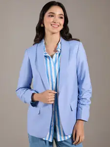 20Dresses Ruched Sleeves Shawl Collar Blazer