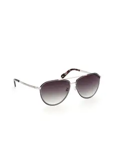 GUESS Women Aviator Sunglasses with Polarised and UV Protected Lens GUS00048D6210PSG