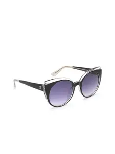 GUESS Women Round Sunglasses with UV Protected Lens GUS75915303BSG