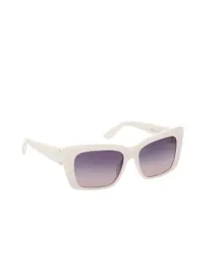 GUESS Women Rectangle Sunglasses with UV Protected Lens GUS78905521BSG
