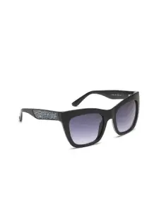 GUESS Women Rectangle Sunglasses with UV Protected Lens GUS75095301BSG