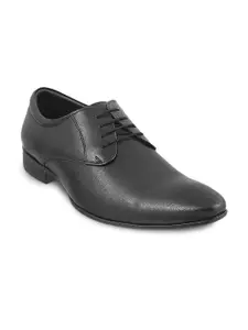 Metro Men Black Leather Derbys