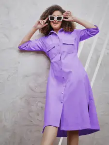 Athena Denim Shirt Dress